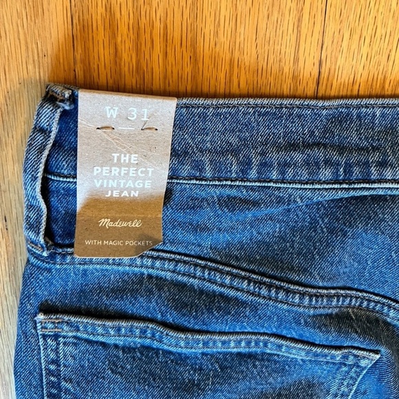 Madwell Perfect Vintage Jean Raw Hem 31 medium wash - Picture 8 of 12